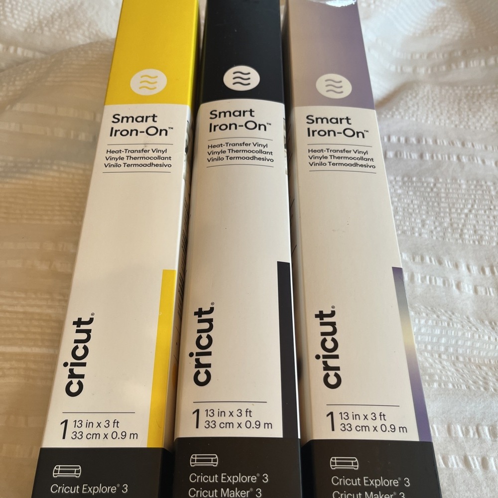 Brand New Lot Of 4 Cricut Smart Iron-On Vinyl 13"x3' Asst Explorer 3/Maker 3